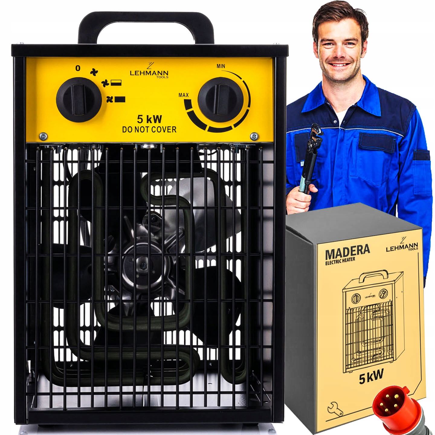 ELEKTRICKÝ OHRIEVAČ, OHRIEVAČ FARELKA, NÚTENÝ TERMOSTAT VENTILÁTOR 5KW